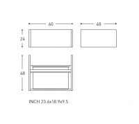 MUEBLE SUSPENDIDO 60cm THE GRID by COSMIC